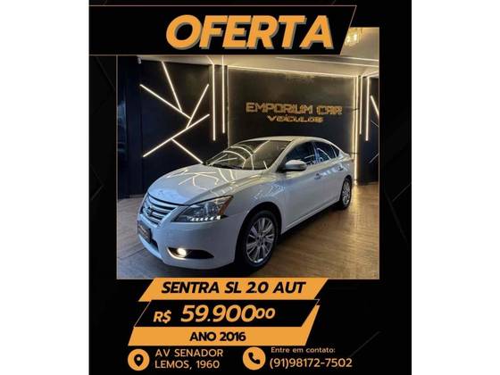 NISSAN SENTRA 2.0 SL 16V FLEX 4P AUTOMÁTICO NISSAN SENTRA 2.0 SL 16V FLEX 4P AUTOMÁTICO